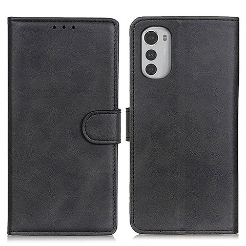 Funda de Cuero Cartera con Soporte Carcasa A04D para Motorola Moto E32 Negro