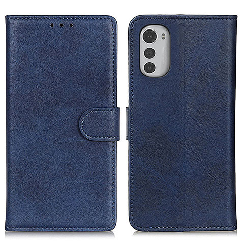 Funda de Cuero Cartera con Soporte Carcasa A04D para Motorola Moto E32s Azul