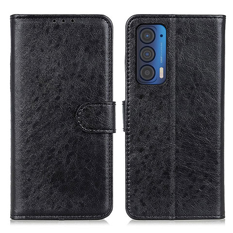 Funda de Cuero Cartera con Soporte Carcasa A04D para Motorola Moto Edge (2021) 5G Negro