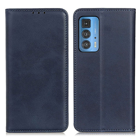 Funda de Cuero Cartera con Soporte Carcasa A04D para Motorola Moto Edge S Pro 5G Azul