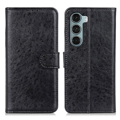 Funda de Cuero Cartera con Soporte Carcasa A04D para Motorola Moto Edge S30 5G Negro