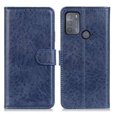 Funda de Cuero Cartera con Soporte Carcasa A04D para Motorola Moto G50 Azul