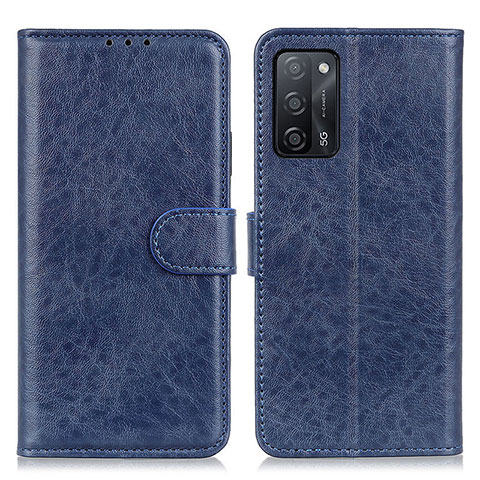 Funda de Cuero Cartera con Soporte Carcasa A04D para Oppo A56 5G Azul