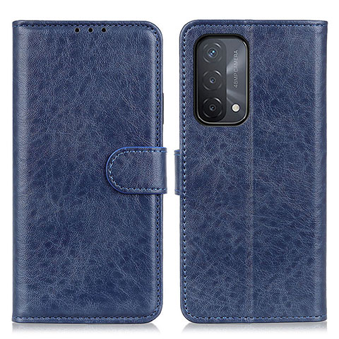 Funda de Cuero Cartera con Soporte Carcasa A04D para Oppo A93 5G Azul