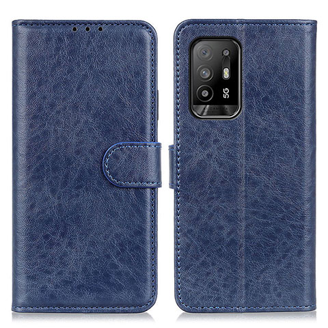 Funda de Cuero Cartera con Soporte Carcasa A04D para Oppo A95 5G Azul