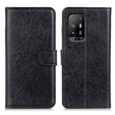 Funda de Cuero Cartera con Soporte Carcasa A04D para Oppo A95 5G Negro