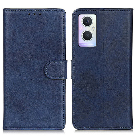 Funda de Cuero Cartera con Soporte Carcasa A04D para Oppo A96 5G Azul