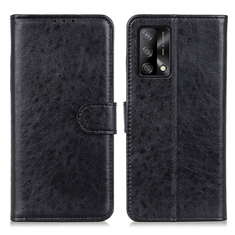 Funda de Cuero Cartera con Soporte Carcasa A04D para Oppo F19 Negro