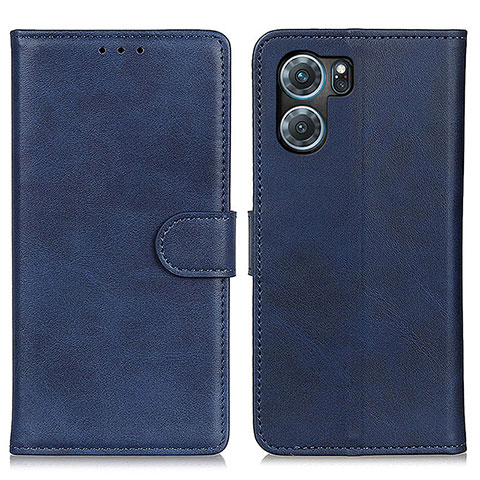 Funda de Cuero Cartera con Soporte Carcasa A04D para Oppo K10 5G Azul