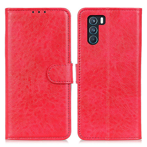 Funda de Cuero Cartera con Soporte Carcasa A04D para Oppo K9 Pro 5G Rojo