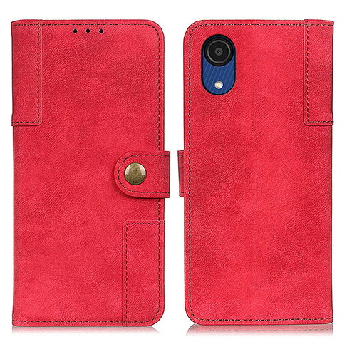 Funda de Cuero Cartera con Soporte Carcasa A04D para Samsung Galaxy A03 Core Rojo