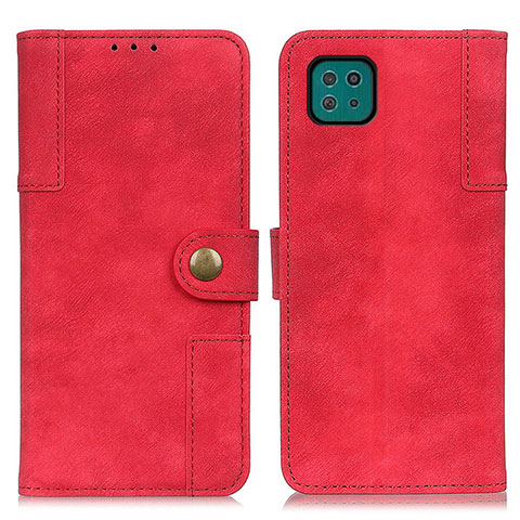 Funda de Cuero Cartera con Soporte Carcasa A04D para Samsung Galaxy A22 5G Rojo