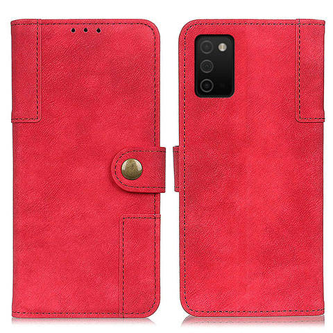 Funda de Cuero Cartera con Soporte Carcasa A04D para Samsung Galaxy M02s Rojo