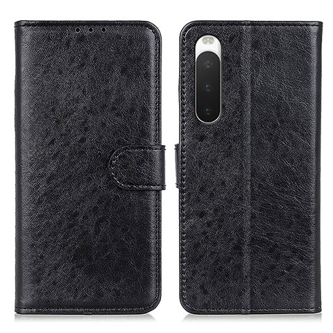 Funda de Cuero Cartera con Soporte Carcasa A04D para Sony Xperia 10 IV SO-52C Negro