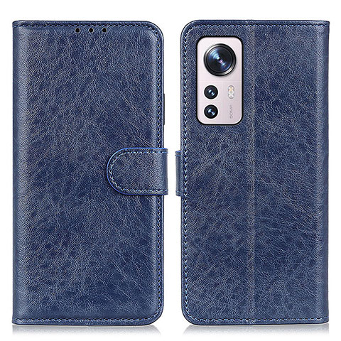 Funda de Cuero Cartera con Soporte Carcasa A04D para Xiaomi Mi 12 5G Azul