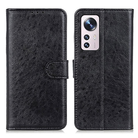 Funda de Cuero Cartera con Soporte Carcasa A04D para Xiaomi Mi 12 5G Negro