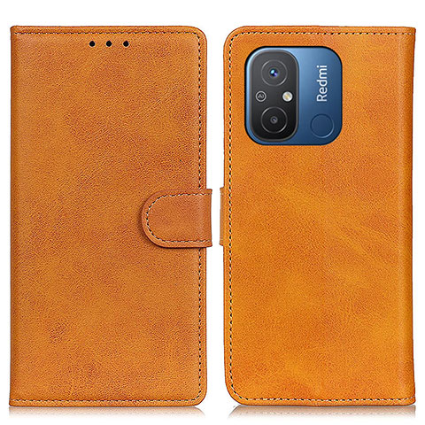 Funda de Cuero Cartera con Soporte Carcasa A04D para Xiaomi Redmi 11A 4G Marron