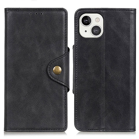 Funda de Cuero Cartera con Soporte Carcasa A05 para Apple iPhone 14 Negro