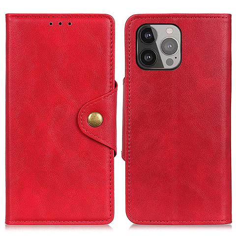 Funda de Cuero Cartera con Soporte Carcasa A05 para Apple iPhone 14 Pro Max Rojo