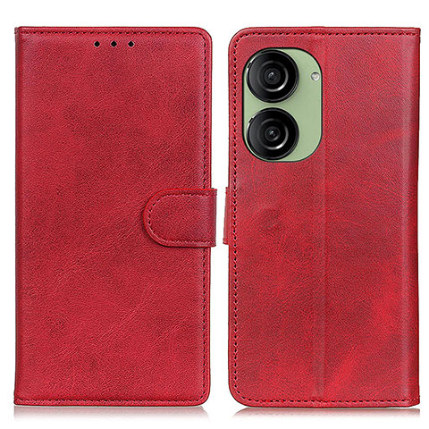 Funda de Cuero Cartera con Soporte Carcasa A05D para Asus ZenFone 10 Rojo