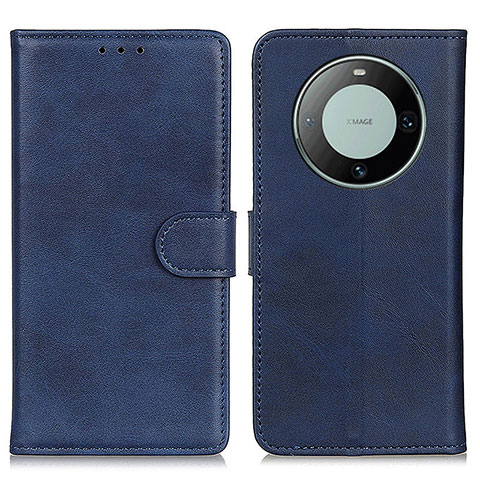 Funda de Cuero Cartera con Soporte Carcasa A05D para Huawei Mate 60 Azul