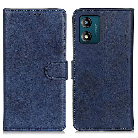 Funda de Cuero Cartera con Soporte Carcasa A05D para Motorola Moto E13 Azul