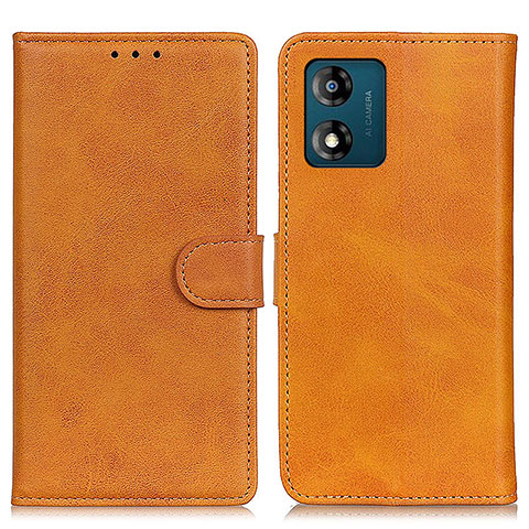 Funda de Cuero Cartera con Soporte Carcasa A05D para Motorola Moto E13 Marron