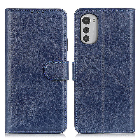 Funda de Cuero Cartera con Soporte Carcasa A05D para Motorola Moto E32 Azul