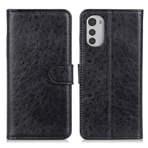 Funda de Cuero Cartera con Soporte Carcasa A05D para Motorola Moto E32 Negro