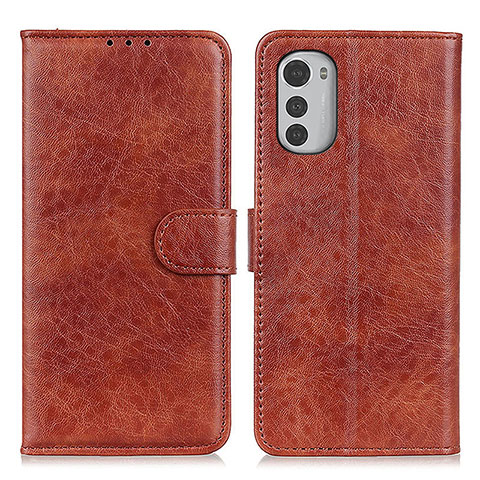 Funda de Cuero Cartera con Soporte Carcasa A05D para Motorola Moto E32s Marron