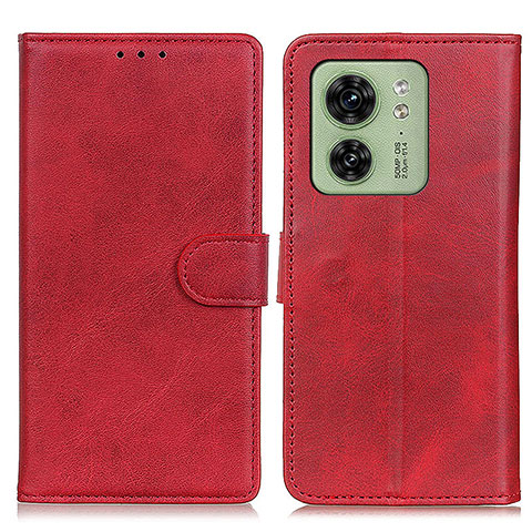 Funda de Cuero Cartera con Soporte Carcasa A05D para Motorola Moto Edge (2023) 5G Rojo