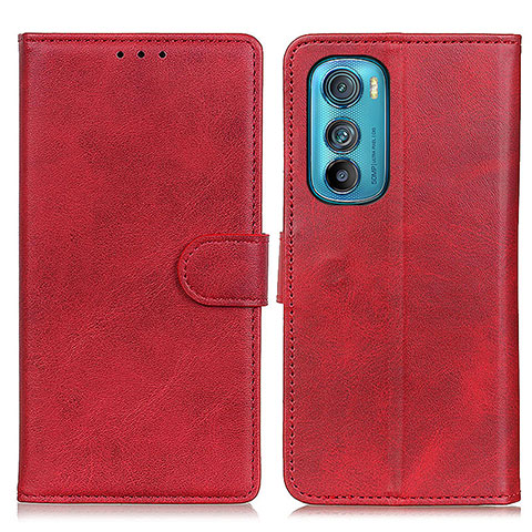 Funda de Cuero Cartera con Soporte Carcasa A05D para Motorola Moto Edge 30 5G Rojo