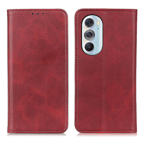 Funda de Cuero Cartera con Soporte Carcasa A05D para Motorola Moto Edge 30 Pro 5G Rojo