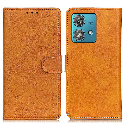 Funda de Cuero Cartera con Soporte Carcasa A05D para Motorola Moto Edge 40 Neo 5G Marron