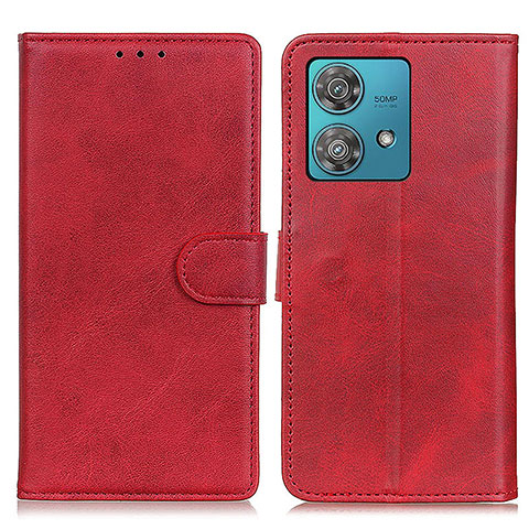 Funda de Cuero Cartera con Soporte Carcasa A05D para Motorola Moto Edge 40 Neo 5G Rojo