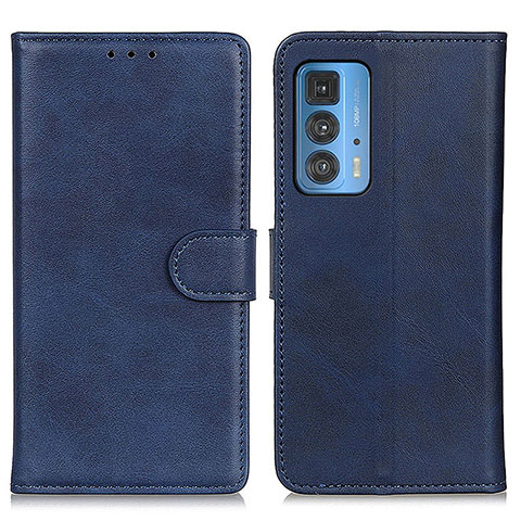 Funda de Cuero Cartera con Soporte Carcasa A05D para Motorola Moto Edge S Pro 5G Azul