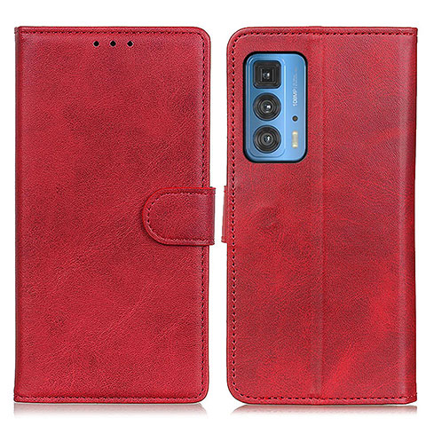 Funda de Cuero Cartera con Soporte Carcasa A05D para Motorola Moto Edge S Pro 5G Rojo