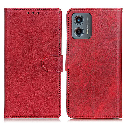 Funda de Cuero Cartera con Soporte Carcasa A05D para Motorola Moto G 5G (2023) Rojo