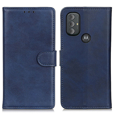 Funda de Cuero Cartera con Soporte Carcasa A05D para Motorola Moto G Play Gen 2 Azul