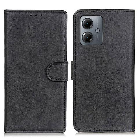 Funda de Cuero Cartera con Soporte Carcasa A05D para Motorola Moto G14 Negro