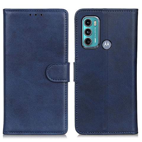 Funda de Cuero Cartera con Soporte Carcasa A05D para Motorola Moto G40 Fusion Azul