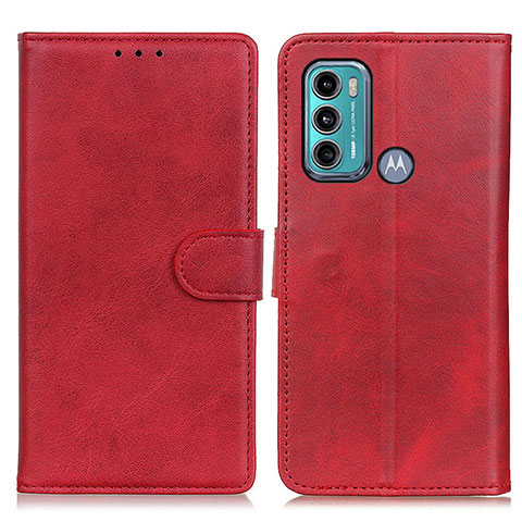 Funda de Cuero Cartera con Soporte Carcasa A05D para Motorola Moto G40 Fusion Rojo