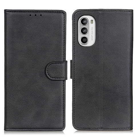 Funda de Cuero Cartera con Soporte Carcasa A05D para Motorola MOTO G52 Negro