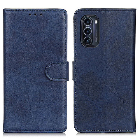 Funda de Cuero Cartera con Soporte Carcasa A05D para Motorola Moto G52j 5G Azul