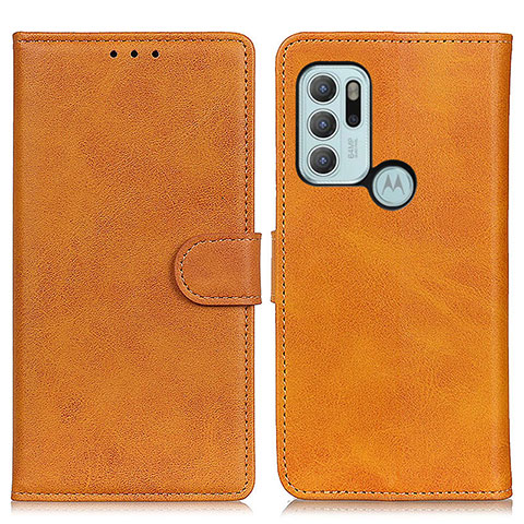 Funda de Cuero Cartera con Soporte Carcasa A05D para Motorola Moto G60s Marron