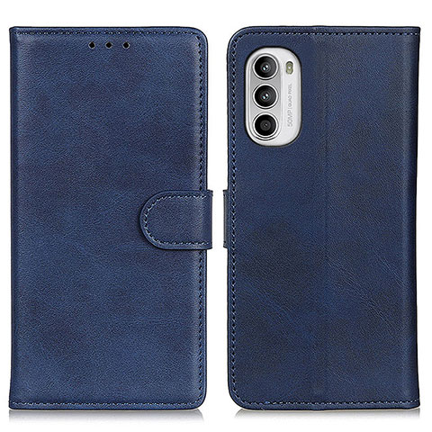 Funda de Cuero Cartera con Soporte Carcasa A05D para Motorola Moto G71s 5G Azul