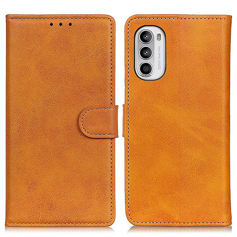 Funda de Cuero Cartera con Soporte Carcasa A05D para Motorola Moto G71s 5G Marron