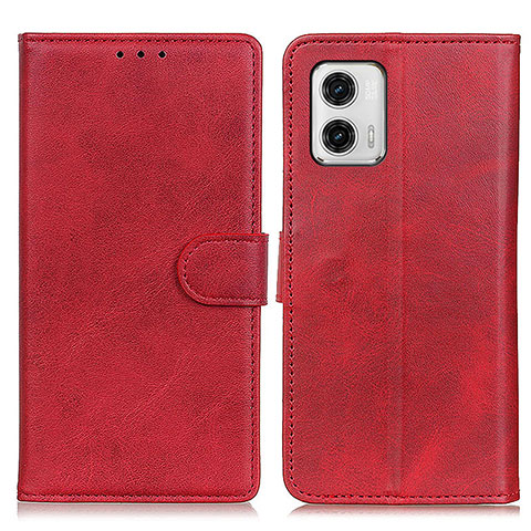 Funda de Cuero Cartera con Soporte Carcasa A05D para Motorola Moto G73 5G Rojo