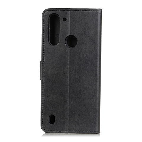 Funda de Cuero Cartera con Soporte Carcasa A05D para Motorola Moto One Fusion Negro