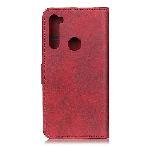 Funda de Cuero Cartera con Soporte Carcasa A05D para Motorola Moto One Fusion Plus Rojo